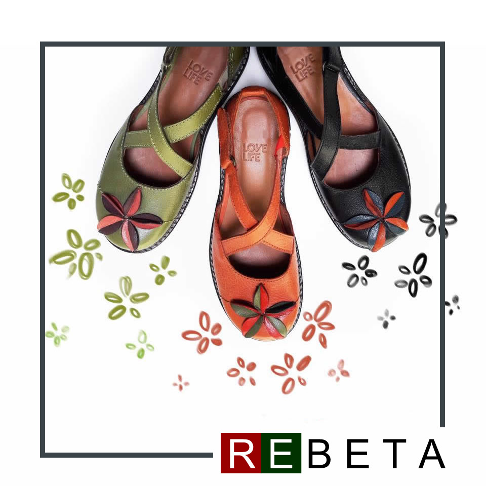 RE BETA Çiçekli Ayakkabılar