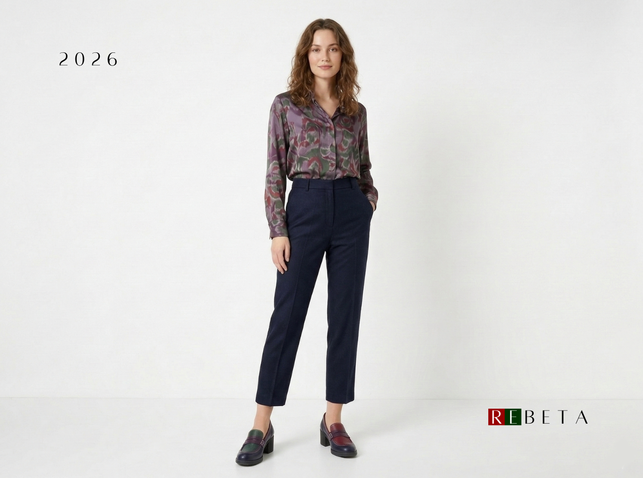 REBETA Deri Kadın Çift Renkli Kombin Topuklu Ayakkabı