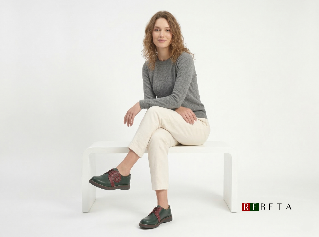 REBETA Deri Kadın Bordo Kombin Ayakkabı