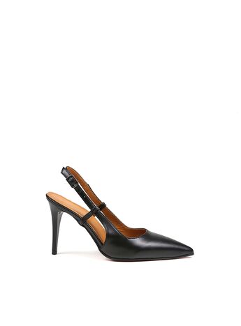 REBETA Deri Kadın Stiletto Siyah