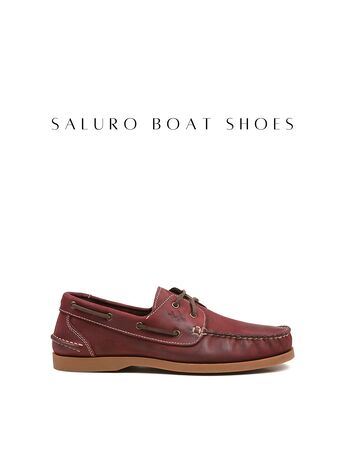 SALURO Deri Erkek Ayakkabı Bordo