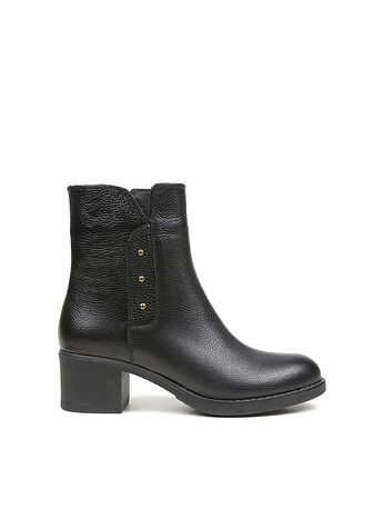 REBETA Deri Kadın Siyah Bot