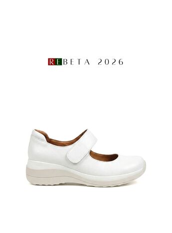 REBETA Deri Kadın Yüksek Tabanlı Beyaz Ayakkabı
