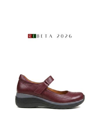 REBETA Deri Kadın Yüksek Tabanlı Bordo Ayakkabı
