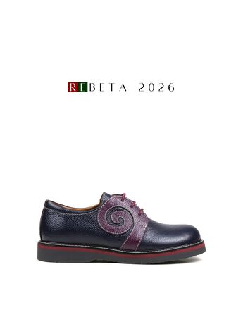 REBETA Deri Kadın Mor Kombin Ayakkabı