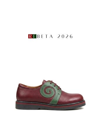 REBETA Deri Kadın Yeşil Kombin Ayakkabı