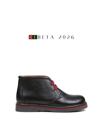 REBETA Deri Kadın Siyah Bot