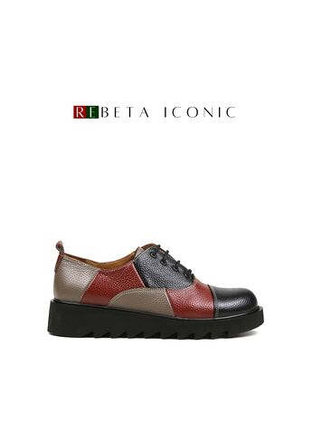 REBETA Deri Kadın Bordo Ayakkabı Kombin