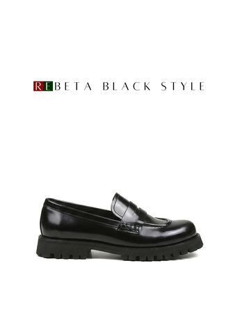 REBETA Deri Kadın Ayakkabı Siyah Açma