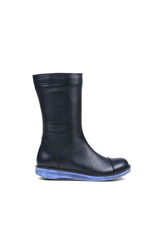 REBETA Deri Kadın Lacivert Bot