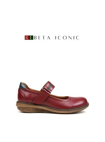 REBETA Deri Kadın Yüksek Tabanlı Bordo Kombin Ayakkabı