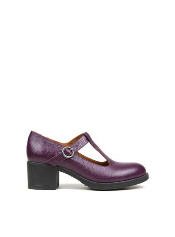 REBETA Deri Kadın Mor Topuklu Ayakkabı