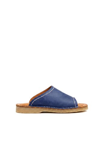 BETA Life Kadın Deri Önü Açık Mavi Terlik