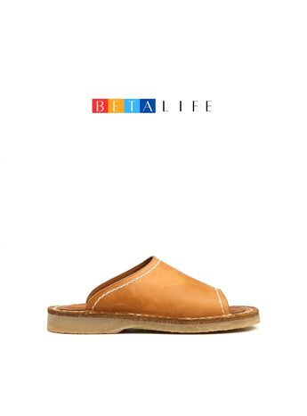 BETA Life Kadın Deri Önü Açık Taba Terlik