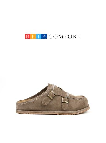 BETA Comfort Kadın Önü Kapalı Vizon Sabo Süet Terlik