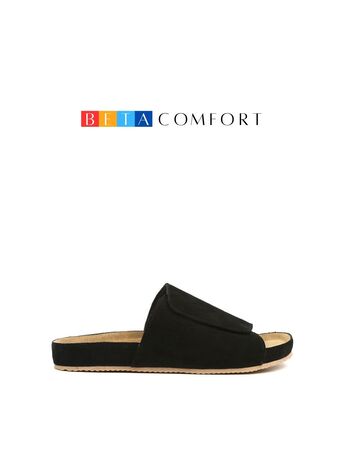BETA Comfort Erkek Siyah Süet Terlik
