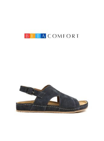 BETA Comfort Erkek Toka Detaylı Füme Rengi Süet Sandalet
