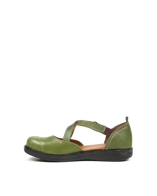 REBETA Deri Kadın Ayakkabı Yeşil