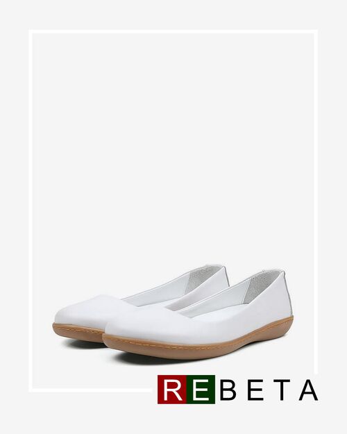 REBETA Deri Kadın Ayakkabı Beyaz