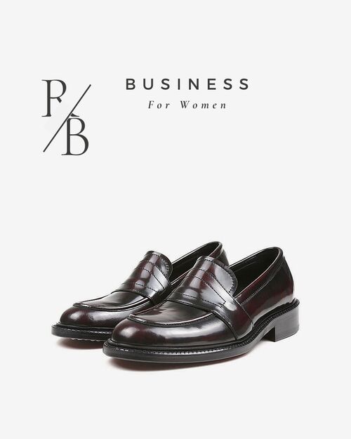 REBETA Deri Kadın Business Ayakkabı Bordo Açma