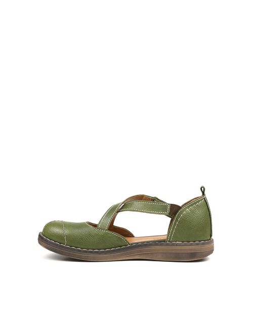 REBETA Deri Kadın Ayakkabı Yeşil Kombin