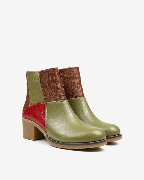 REBETA Deri Kadın Bot Taba Kombin REBETA Deri Kadın Bot Taba Kombin