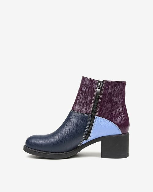 REBETA Deri Kadın Bot Mor Kombin REBETA Deri Kadın Bot Mor Kombin