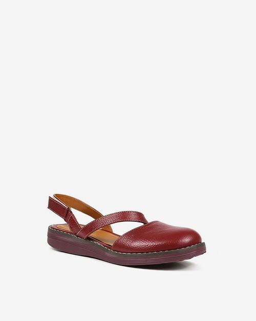 REBETA Deri Kadın Sandalet Bordo