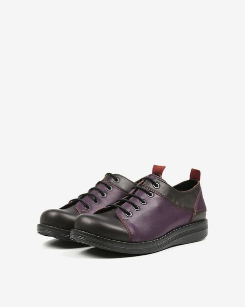 REBETA Deri Kadın Ayakkabı Mor Kombin