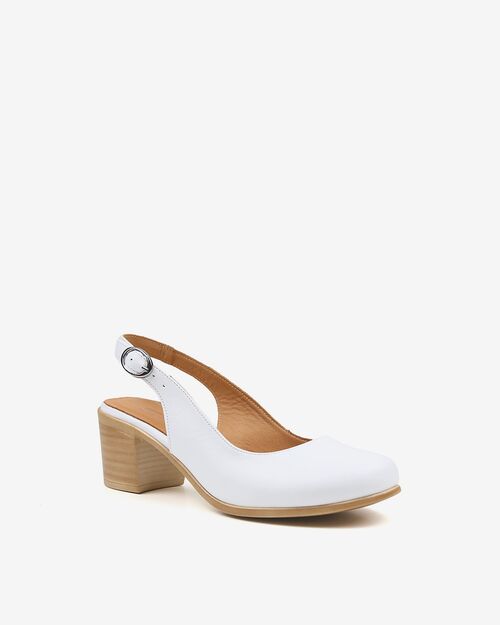 REBETA Deri Kadın Topuklu Sandalet Beyaz REBETA Deri Kadın Topuklu Sandalet Beyaz