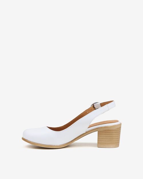 REBETA Deri Kadın Topuklu Sandalet Beyaz REBETA Deri Kadın Topuklu Sandalet Beyaz