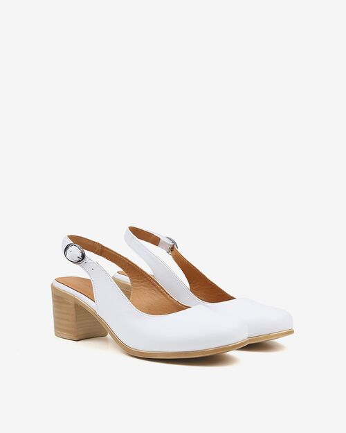 REBETA Deri Kadın Topuklu Sandalet Beyaz REBETA Deri Kadın Topuklu Sandalet Beyaz