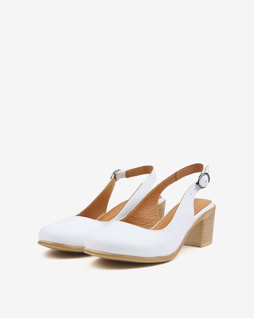 REBETA Deri Kadın Topuklu Sandalet Beyaz REBETA Deri Kadın Topuklu Sandalet Beyaz
