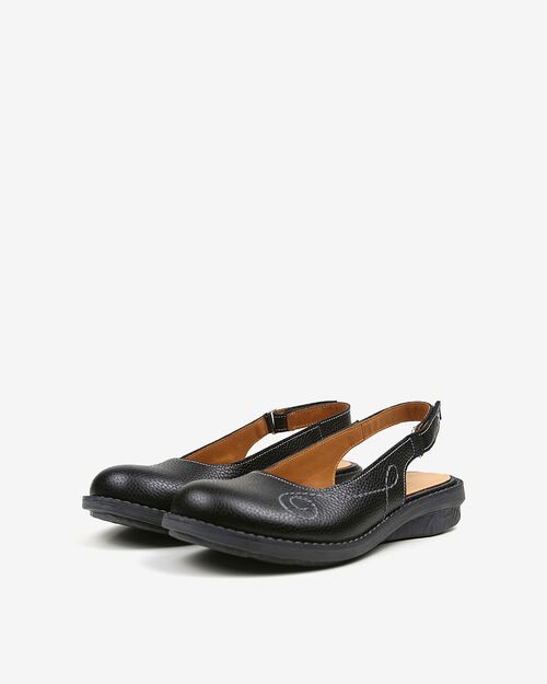 REBETA Deri Kadın Sandalet Siyah