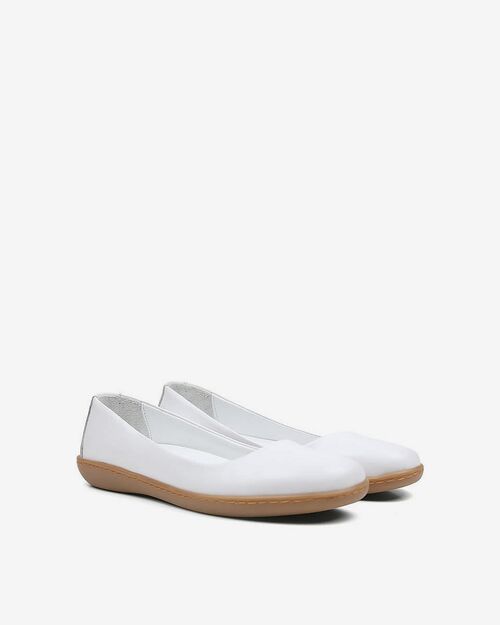 REBETA Deri Kadın Babet Beyaz