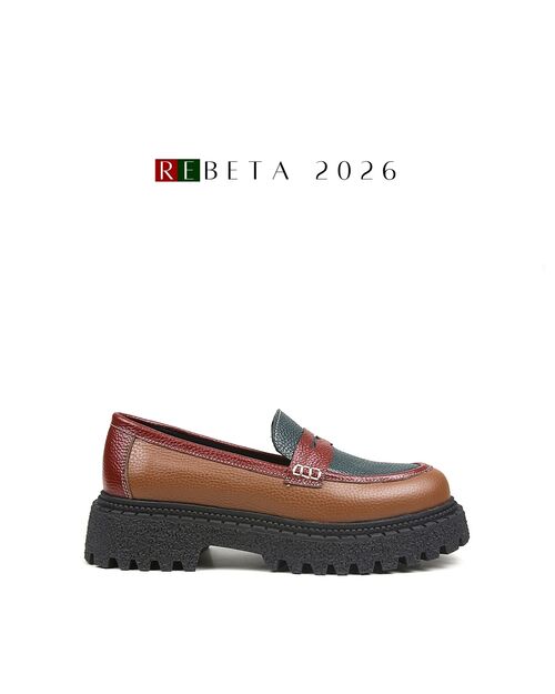 REBETA Deri Kadın Ayakkabı Taba Kombin