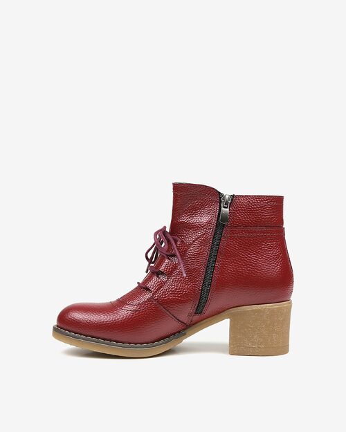 REBETA Deri Kadın Bot Bordo