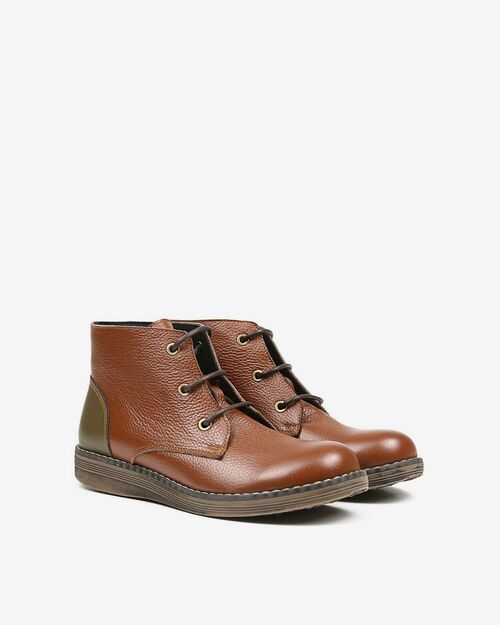 REBETA Deri Kadın Taba Kombin Bot