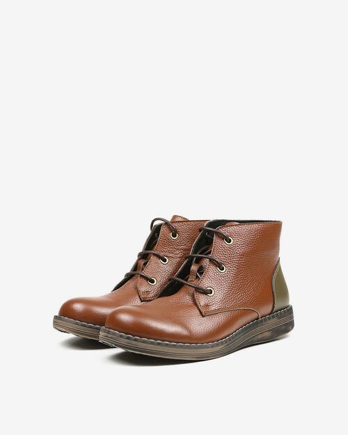 REBETA Deri Kadın Taba Kombin Bot