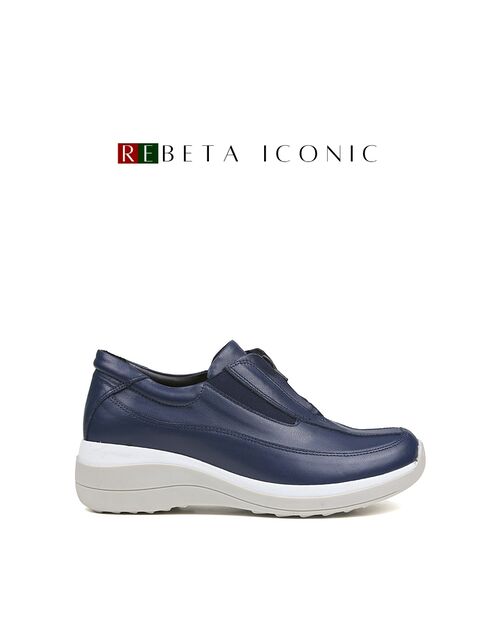 REBETA Deri Kadın Yüksek Tabanlı Mavi Ayakkabı