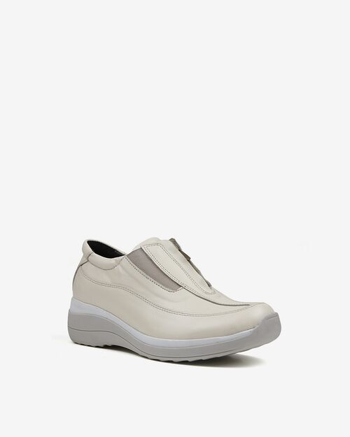 REBETA Deri Kadın Yüksek Tabanlı Krem Ayakkabı