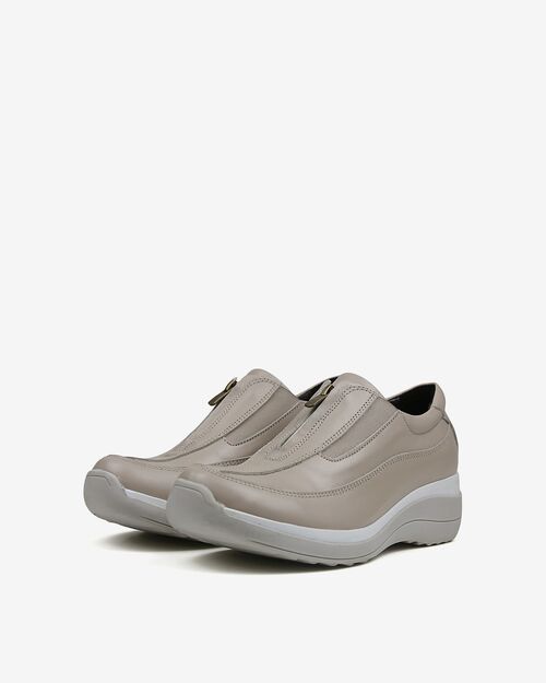 REBETA Deri Kadın Yüksek Tabanlı Bej Ayakkabı