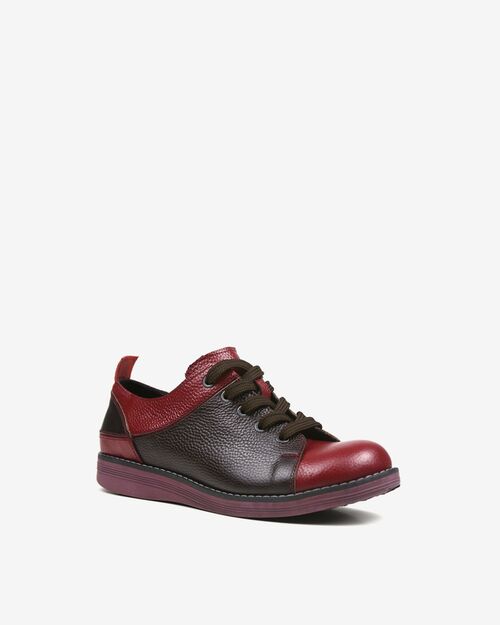 REBETA Deri Kadın Kahve Kombin Ayakkabı