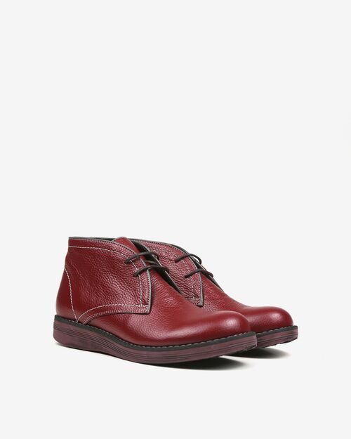 REBETA Deri Kadın Bordo Bot