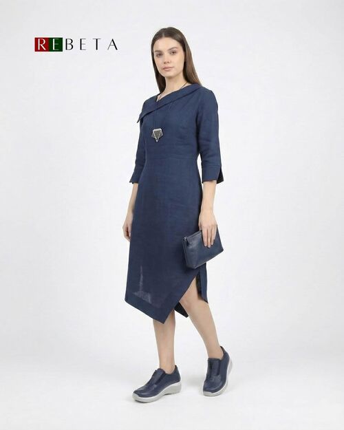 REBETA Deri Kadın Yüksek Tabanlı Mavi Ayakkabı