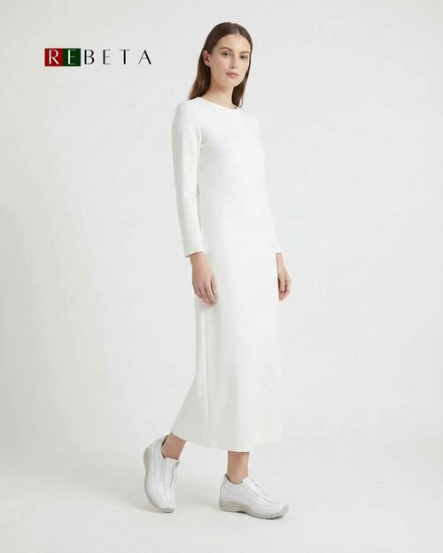 REBETA Deri Kadın Yüksek Tabanlı Buz Beyazı Ayakkabı