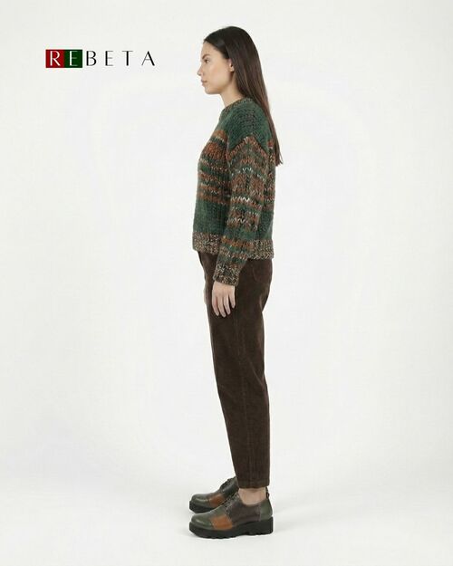 REBETA Deri Kadın Kahve Kombin Ayakkabı