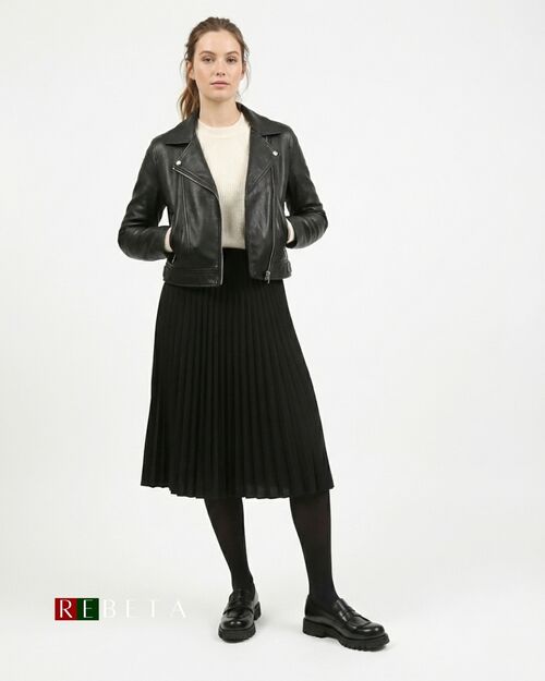 REBETA Deri Kadın Ayakkabı Siyah Açma