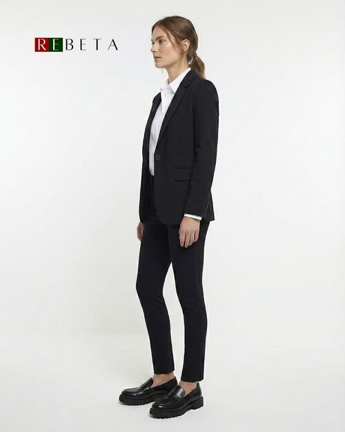 REBETA Deri Kadın Siyah Loafer Ayakkabı Açma