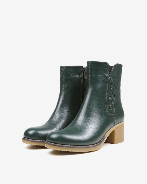 REBETA Deri Kadın Bot Yeşil